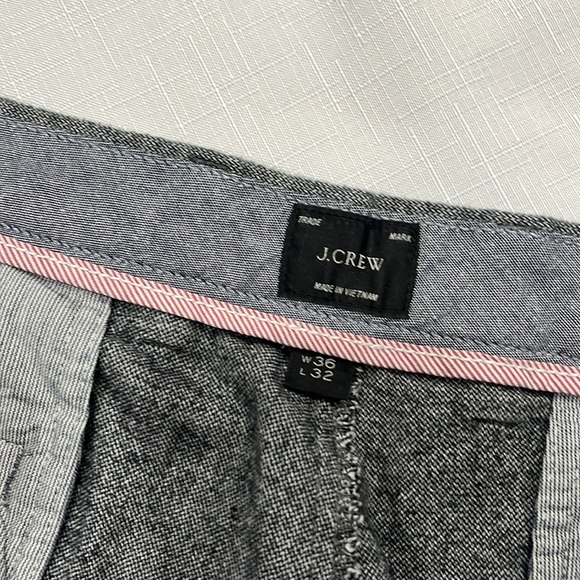 J Crew 770 straight leg pants 36x32 grey heather cotton - Picture 3 of 4